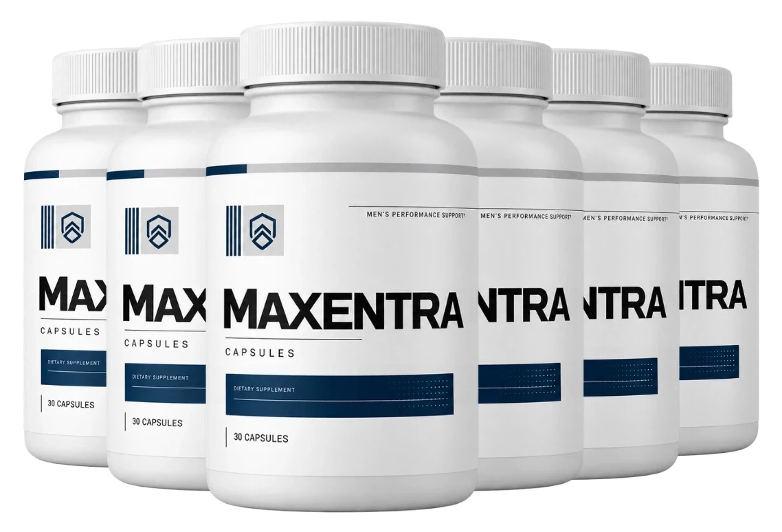 Maxentra 6 bottle official bundle pack of men's performance capsules